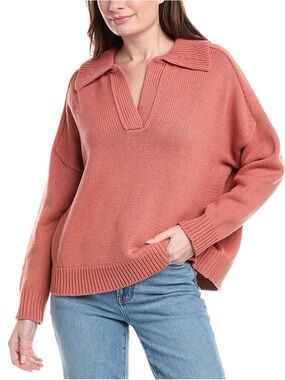 LABIZ Women’s Lalamia Polo V-Neck Knit Sweater Size Small